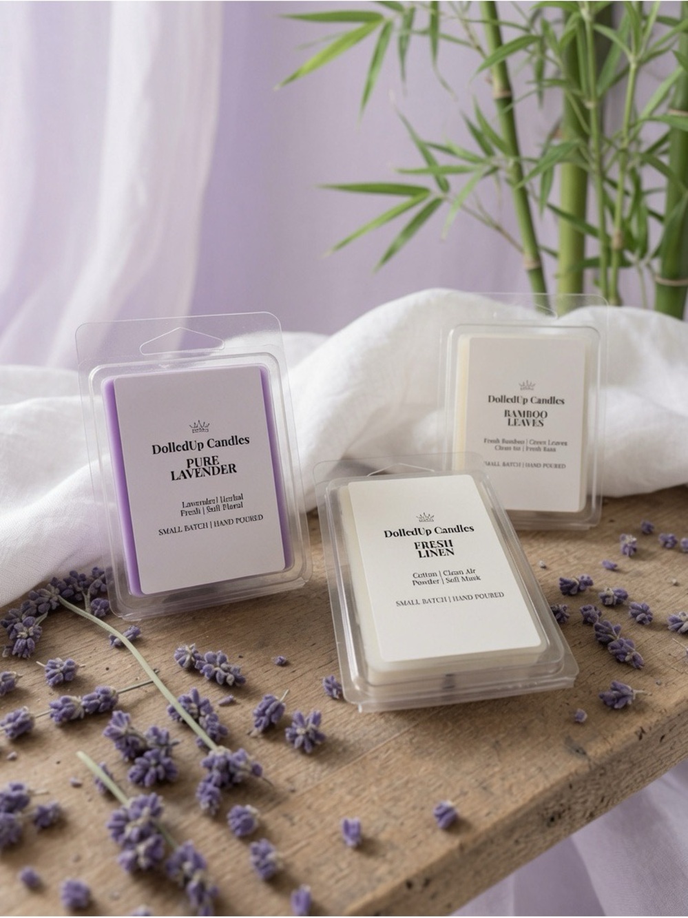 Clean Calm Citrus Trio | Lavender, Fresh Linen & Kitchen Lemon Wax Melt Bundle
